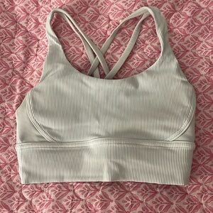 Lulu white energy sports bra